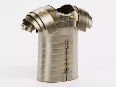 Lorica Segmentata - Aged Roman Armor Equipment 3D model
