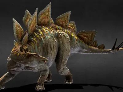 Stegosaurus Low-poly 3D model