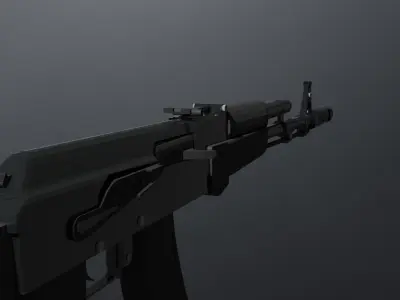 AK74M ak - rifle Free low-poly 3D model