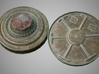 Soviet mine TM-62M Free low-poly 3D model