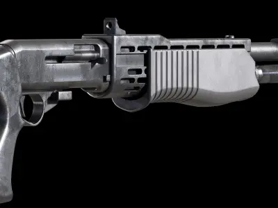 SHOTGUN PACK LOW-POLY PBR Low-poly 3D model