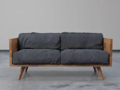modern couch free Free 3D model