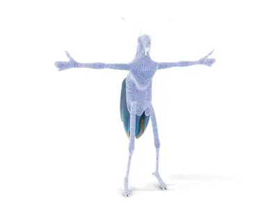 Cobalt Bug Humanoid model pack Low-poly 3D model