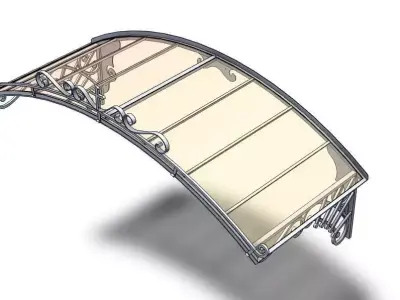 Church pergola 3D model