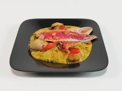 Konjac risotto  Low-poly 3D model