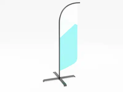 Commercial flag 3D model