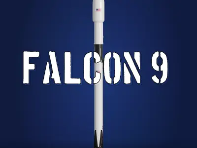 SpaceX Falcon 9 - Block 5 - Rocket Free low-poly 3D model
