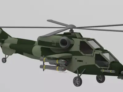 HELICOPTER russian military - russian military Low-poly 3D model