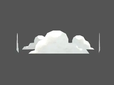 Cloud Head Effect v1 001 Low-poly 3D model