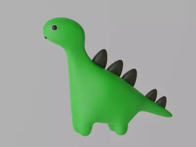 Cartoon Cute Dinosaur Toy 3D model