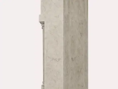 Classic architectural niche portal for statues vases Low-poly 3D model