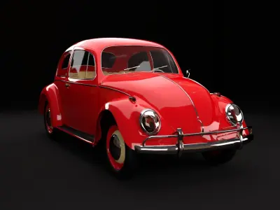 VW Kafer 1963 Free 3D model