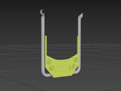 Truck Back Cab Plate 6 3D model