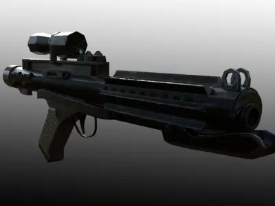 E-11 Blaster gun Low-poly 3D model