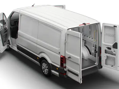 MAN TGE Panel Van L2H1 HQ Interior 2023 3D model