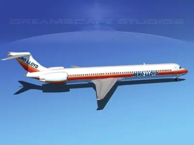 Douglas MD-80 Aero Lloyd 3D model