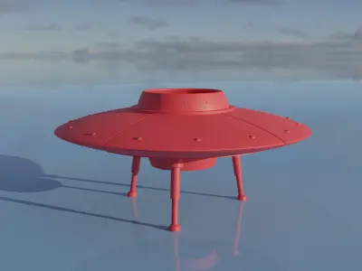 Ufo Space Ship Designer Flower Pot 3D print model