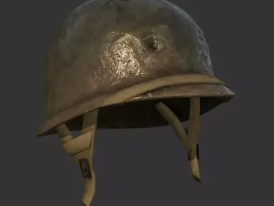Helmet Military WW2 Soldier Army Low-poly 3D model