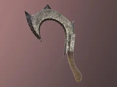 LowPoly Damaged and Dirty Hook Low-poly 3D model