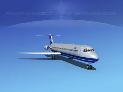 Douglas DC-9-50 Jet Blue 3D model