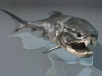 Dunkleosteus fish Low-poly 3D model
