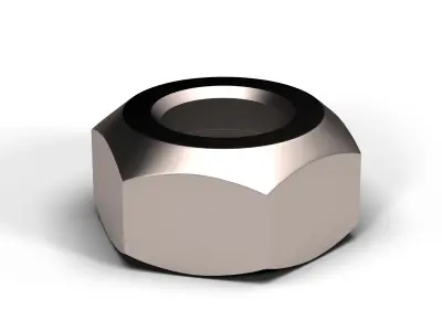 Hex Nut Low-poly 3D model