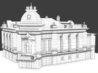 1900s Old House Low-poly 3D model