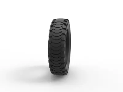 Military tire 13 Scale 1 to 25 3D print model