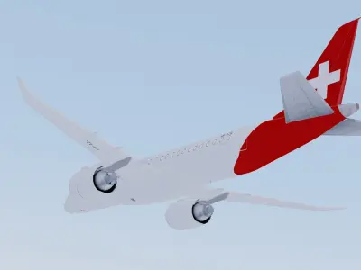 Embraer E-190 E-2 helvetic Airways 3D model