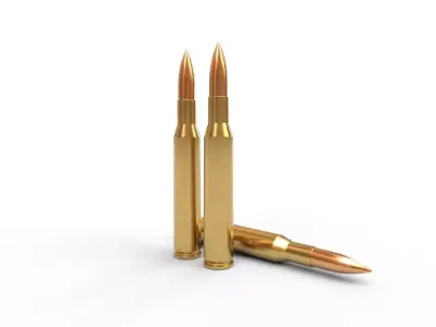 270 Winchester Ammo Low-poly 3D model