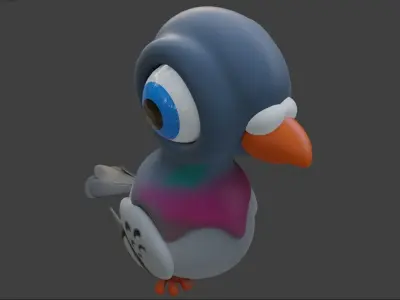 Cartoon Pidgeon 3D model