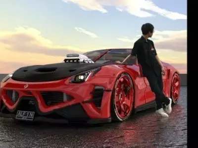 Voiture pourris Free low-poly 3D model