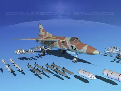 Mig 23 Flogger B V23 Iraq 3D model