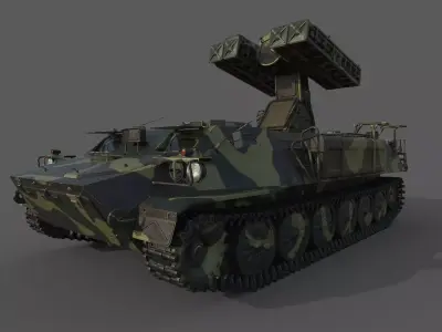 High Poly SA-13 Gopher CAMO 3D model