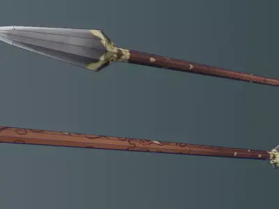 Stylized Spear Low-poly 3D model