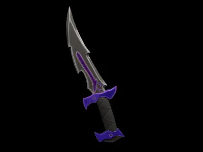 Reaver knife Valorant Game ready asset Low-poly 3D model