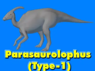 Parasaurolophus Type-1 3D model