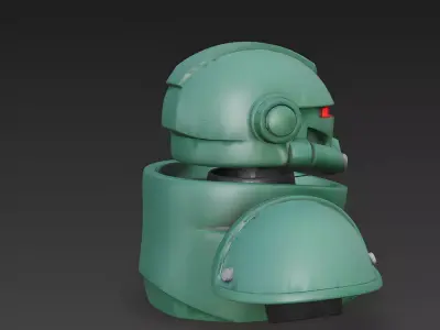 Heavy Juggernaut Helmet 3D Model 3D Model Low-poly 3D model