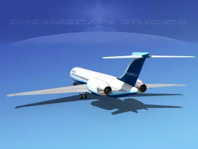 McDonnell Douglas MD-87 Pacifica Charter 3D model