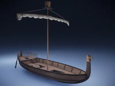 Ancient Ship Low-poly 3D model