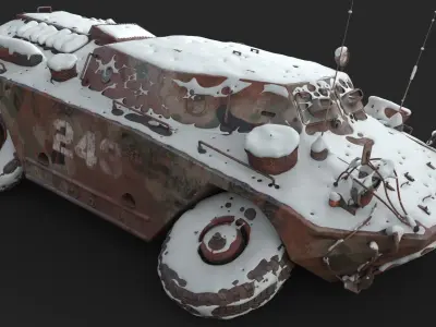 FUG OT 65 Destroyed Snow 3D model