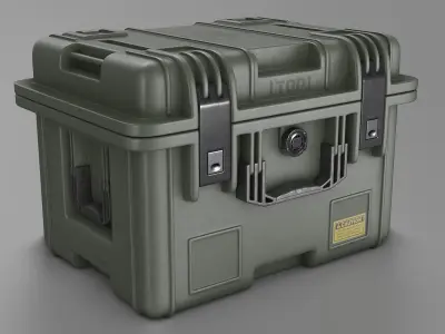 Military Crate High Poly 3D model 3D model