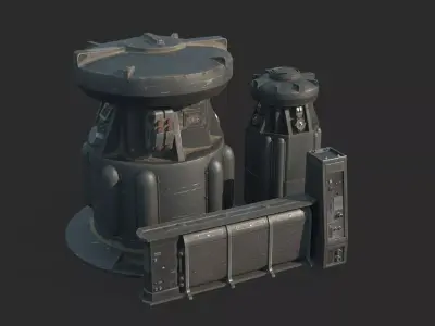 Future Sci-Fi Energy Charging Console 3D model