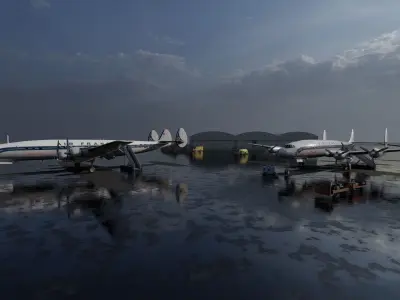 Constellation L-749 Constellation L-1049G and Starliner L-1649 3D model