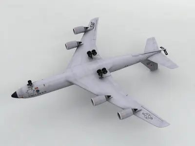 Douglas KC-135 Military Aircraft   Low-poly 3D model