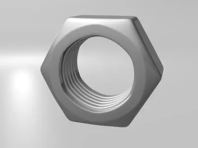 Steel Hex Nut 3D model