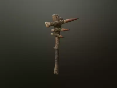 Club Weapon Free low-poly 3D model