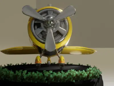 Stylized Airplane PBR 3D model