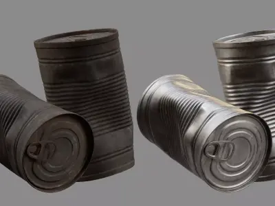 Crushed Food Can 02 3D model