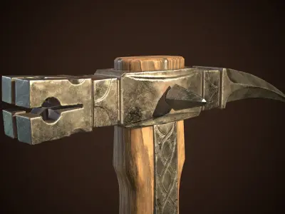 Bec de corbin  01 Low-poly 3D model